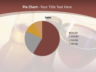 Two Bottles Of Wine And A Glass Of Wine On A Table PowerPoint Template