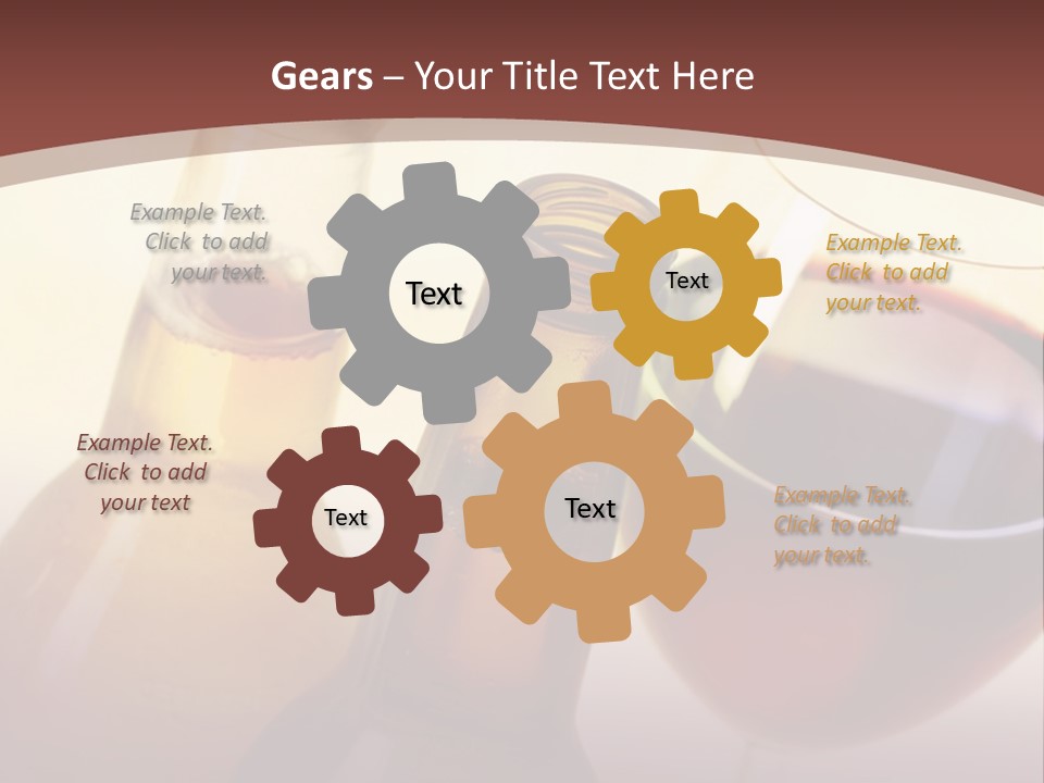 Two Bottles Of Wine And A Glass Of Wine On A Table PowerPoint Template