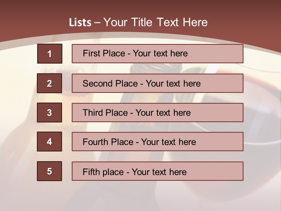 Two Bottles Of Wine And A Glass Of Wine On A Table PowerPoint Template