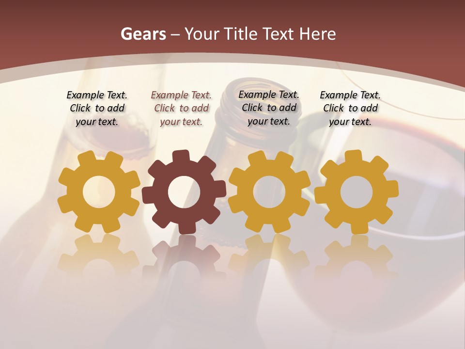 Two Bottles Of Wine And A Glass Of Wine On A Table PowerPoint Template