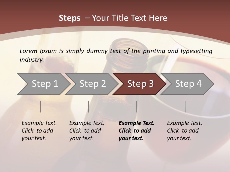 Two Bottles Of Wine And A Glass Of Wine On A Table PowerPoint Template