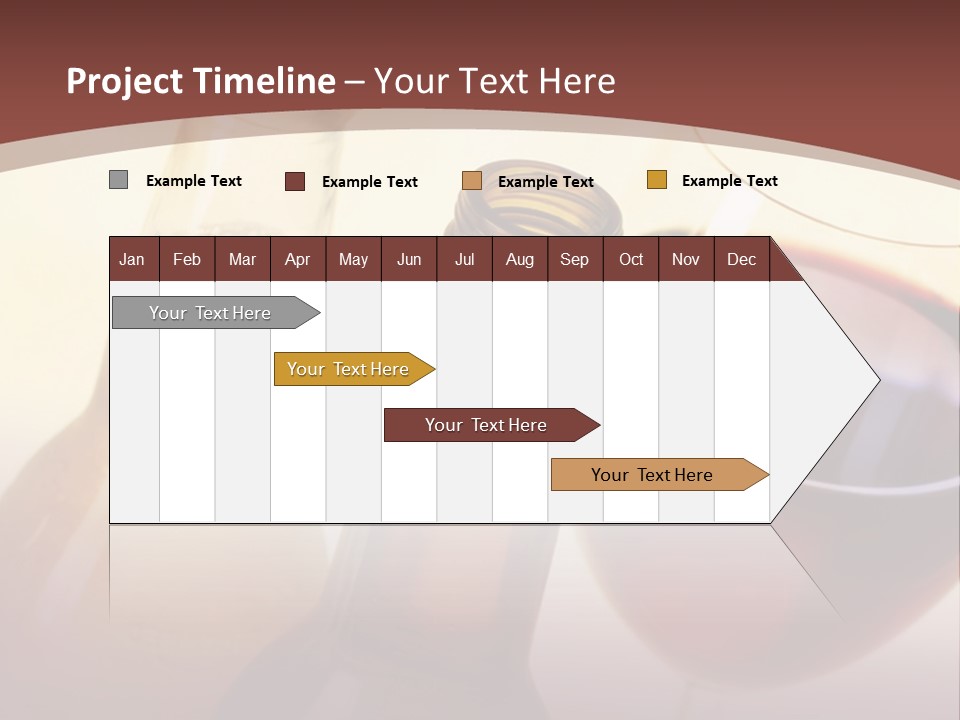 Two Bottles Of Wine And A Glass Of Wine On A Table PowerPoint Template