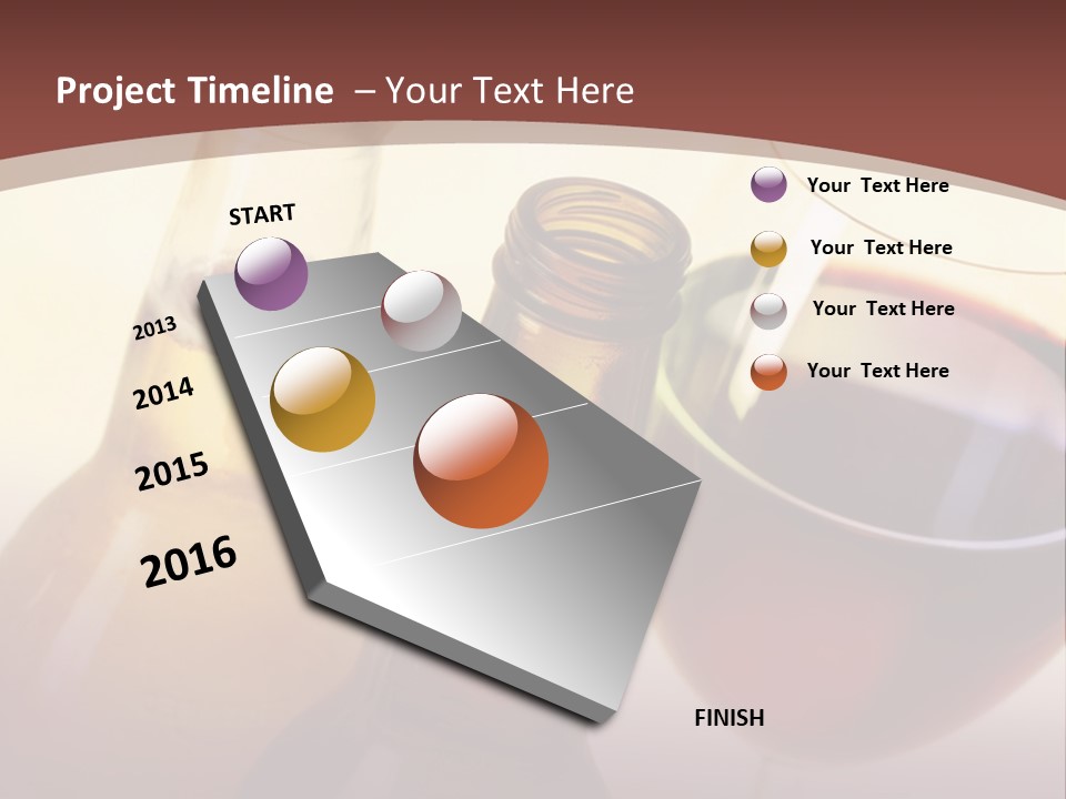 Two Bottles Of Wine And A Glass Of Wine On A Table PowerPoint Template