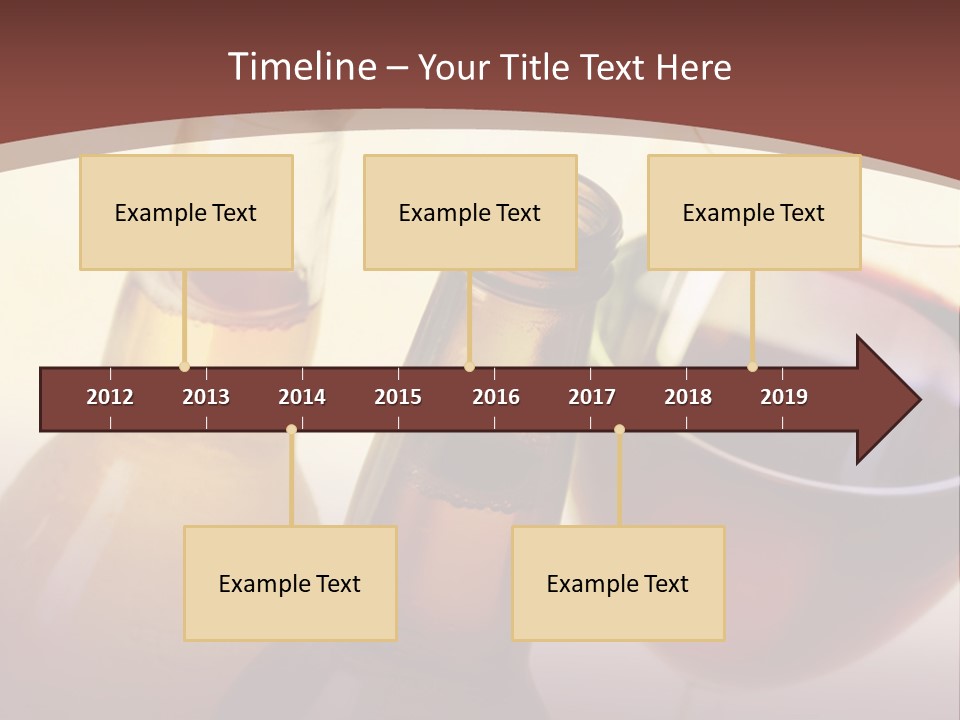 Two Bottles Of Wine And A Glass Of Wine On A Table PowerPoint Template