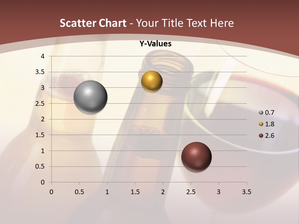 Two Bottles Of Wine And A Glass Of Wine On A Table PowerPoint Template