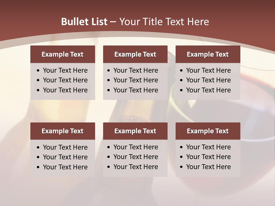 Two Bottles Of Wine And A Glass Of Wine On A Table PowerPoint Template