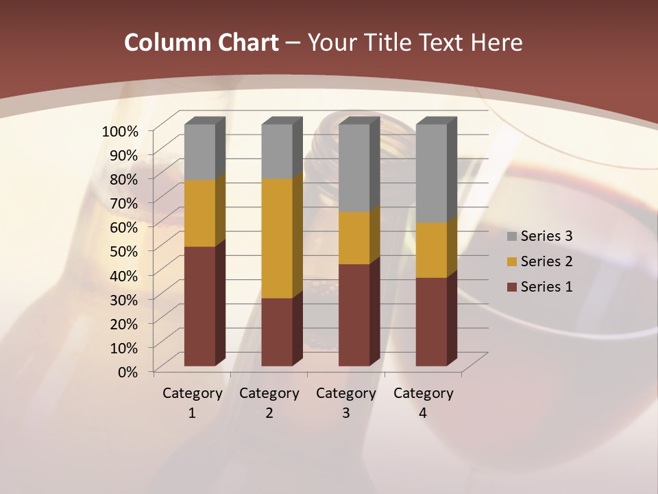 Two Bottles Of Wine And A Glass Of Wine On A Table PowerPoint Template