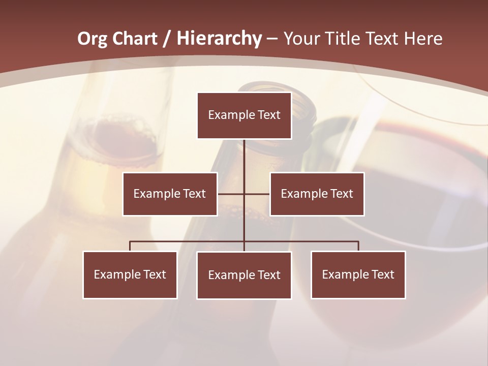 Two Bottles Of Wine And A Glass Of Wine On A Table PowerPoint Template