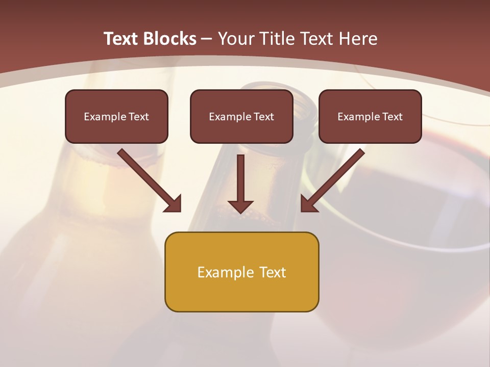 Two Bottles Of Wine And A Glass Of Wine On A Table PowerPoint Template