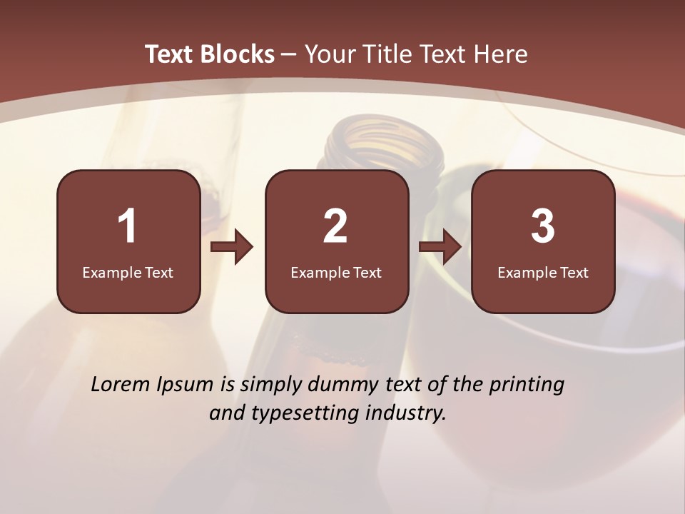 Two Bottles Of Wine And A Glass Of Wine On A Table PowerPoint Template