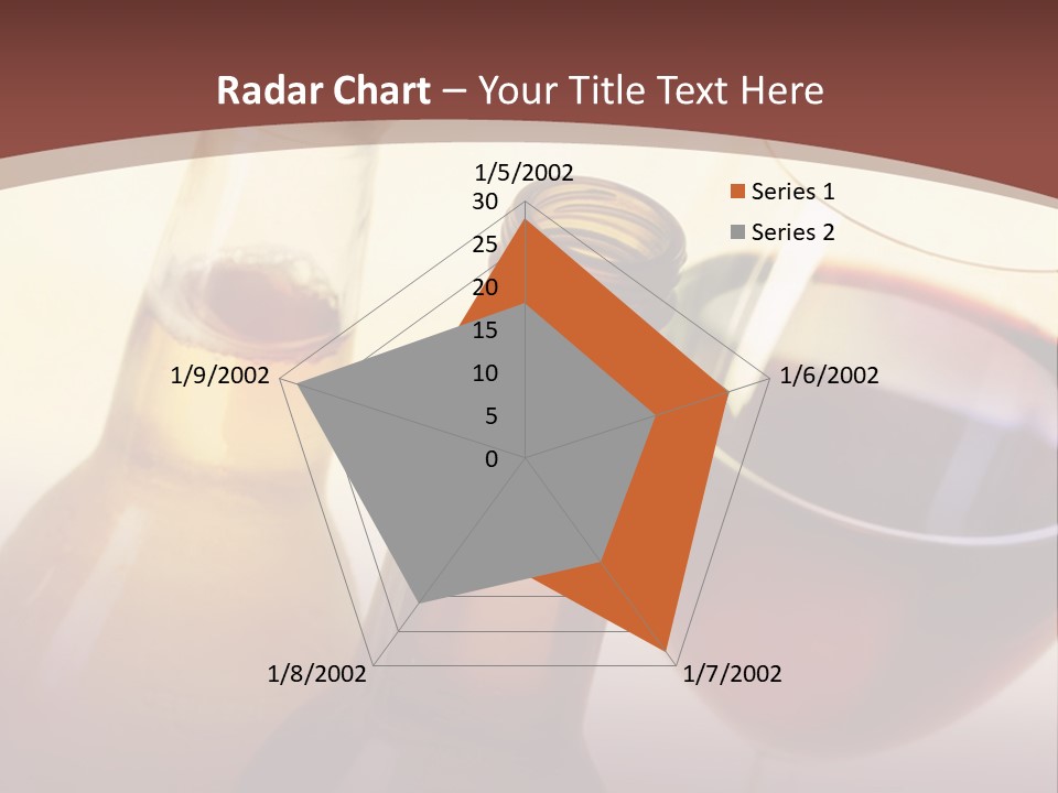 Two Bottles Of Wine And A Glass Of Wine On A Table PowerPoint Template