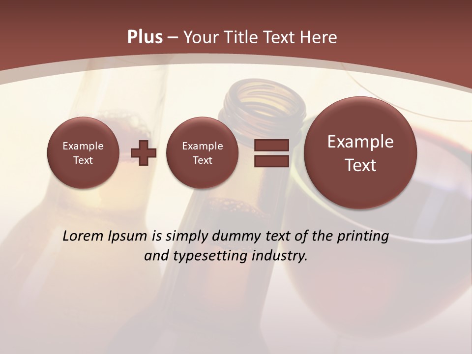 Two Bottles Of Wine And A Glass Of Wine On A Table PowerPoint Template