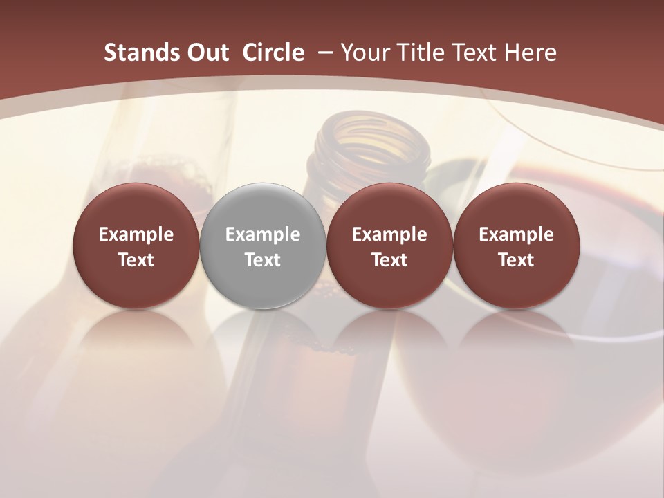 Two Bottles Of Wine And A Glass Of Wine On A Table PowerPoint Template