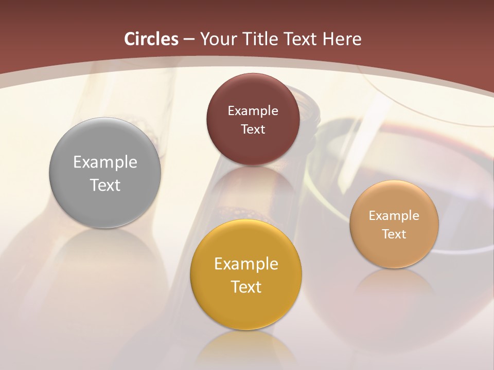 Two Bottles Of Wine And A Glass Of Wine On A Table PowerPoint Template