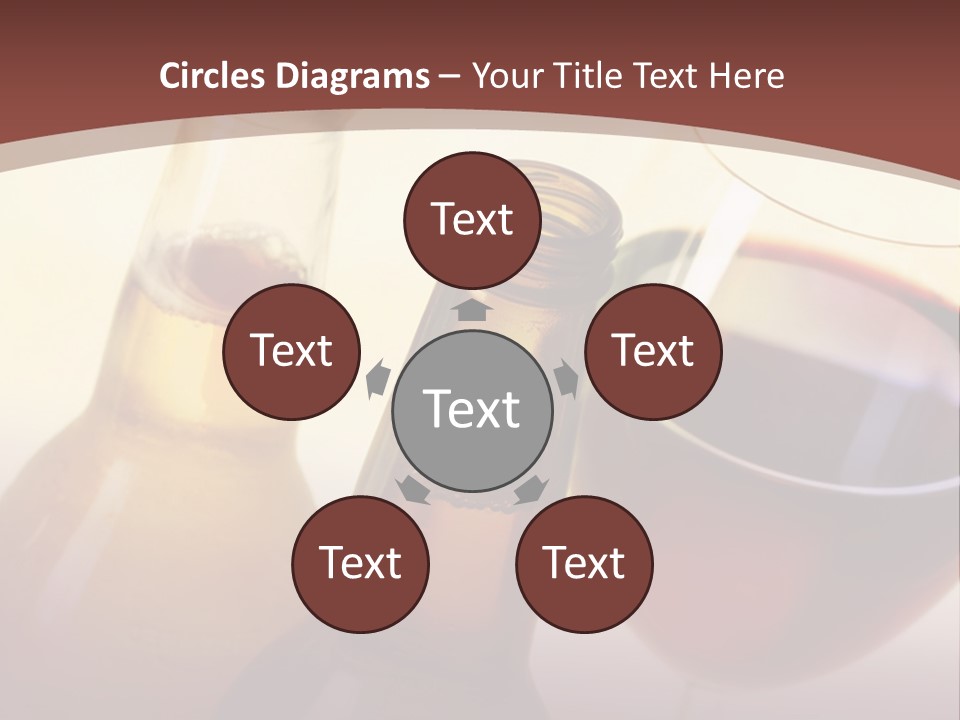 Two Bottles Of Wine And A Glass Of Wine On A Table PowerPoint Template