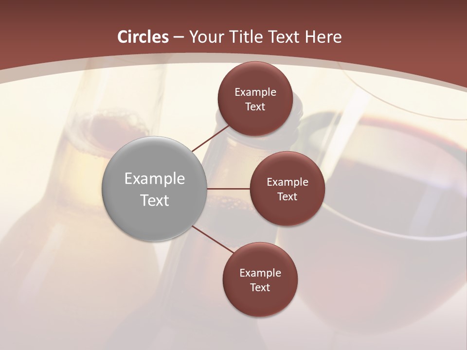 Two Bottles Of Wine And A Glass Of Wine On A Table PowerPoint Template