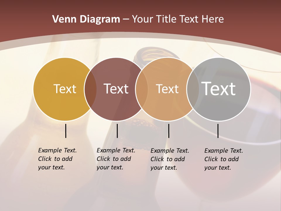 Two Bottles Of Wine And A Glass Of Wine On A Table PowerPoint Template