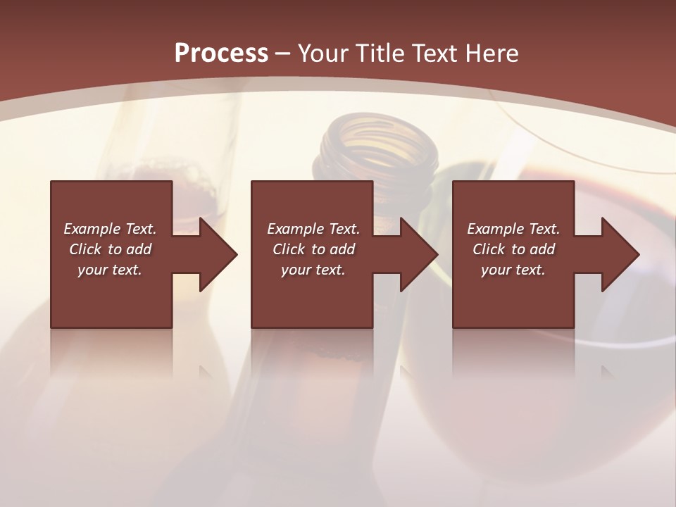 Two Bottles Of Wine And A Glass Of Wine On A Table PowerPoint Template