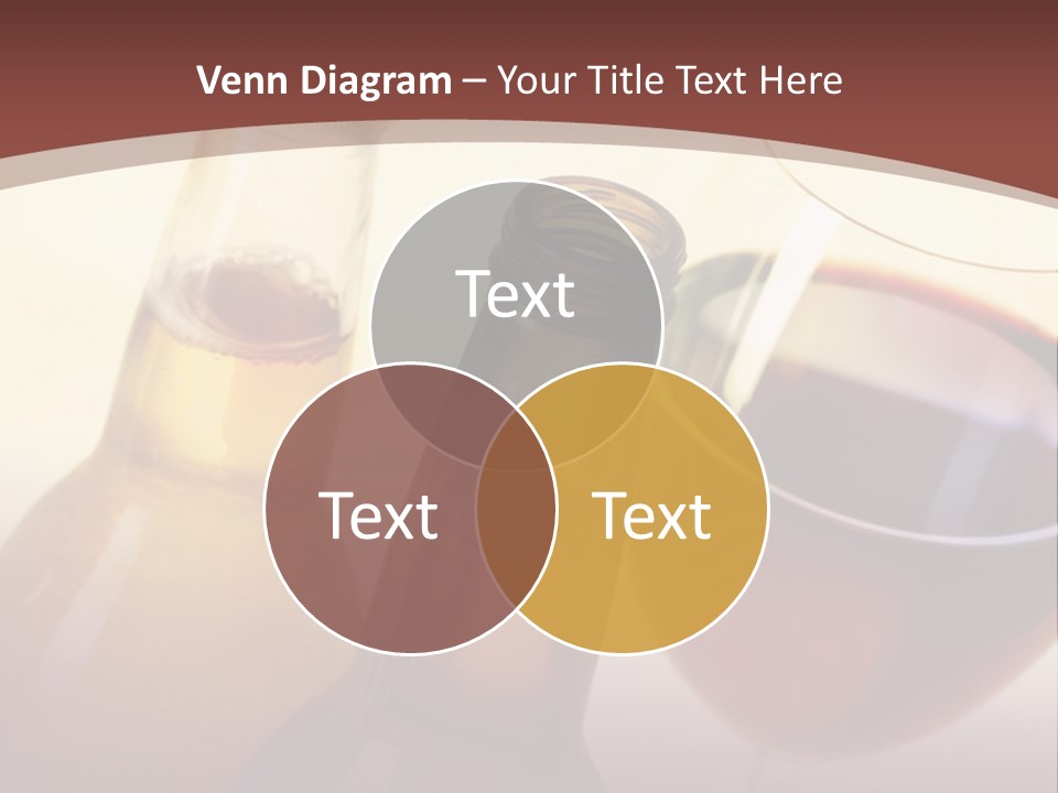Two Bottles Of Wine And A Glass Of Wine On A Table PowerPoint Template