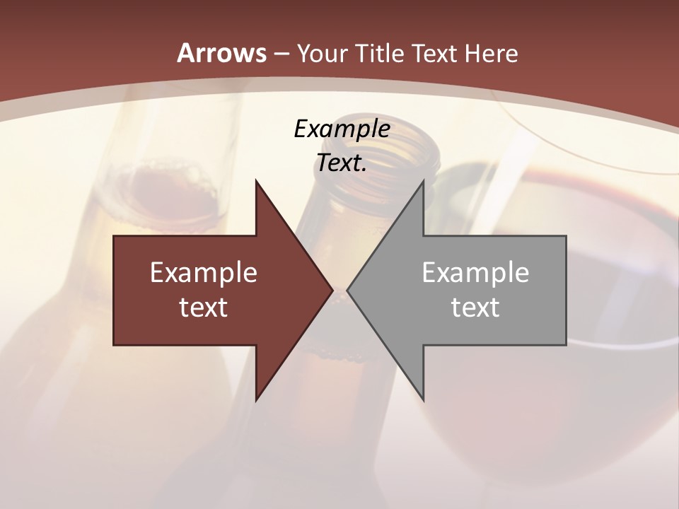 Two Bottles Of Wine And A Glass Of Wine On A Table PowerPoint Template