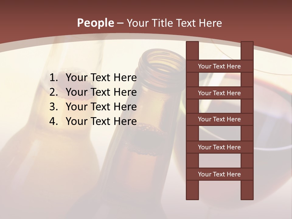 Two Bottles Of Wine And A Glass Of Wine On A Table PowerPoint Template