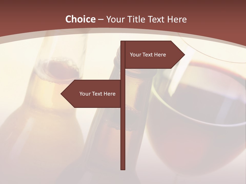 Two Bottles Of Wine And A Glass Of Wine On A Table PowerPoint Template