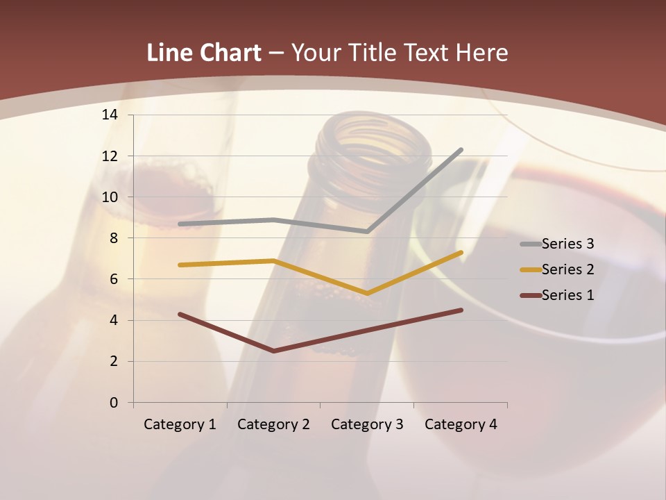 Two Bottles Of Wine And A Glass Of Wine On A Table PowerPoint Template