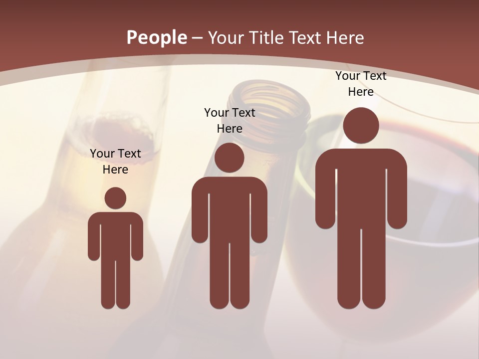 Two Bottles Of Wine And A Glass Of Wine On A Table PowerPoint Template