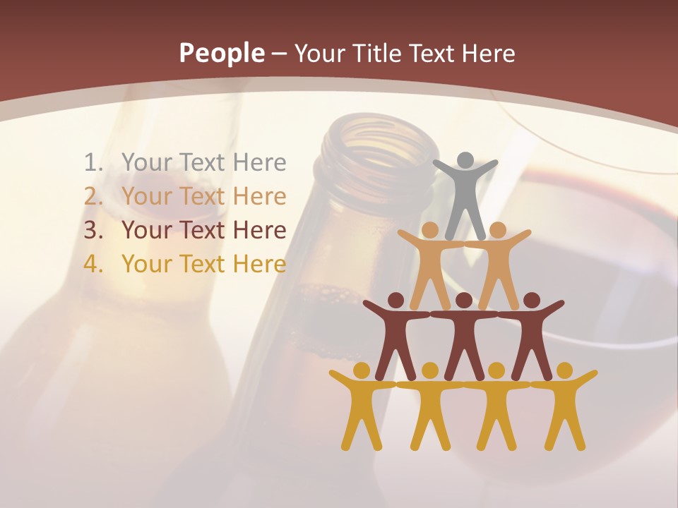 Two Bottles Of Wine And A Glass Of Wine On A Table PowerPoint Template