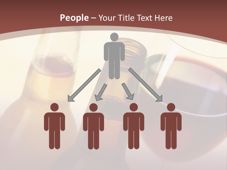 Two Bottles Of Wine And A Glass Of Wine On A Table PowerPoint Template