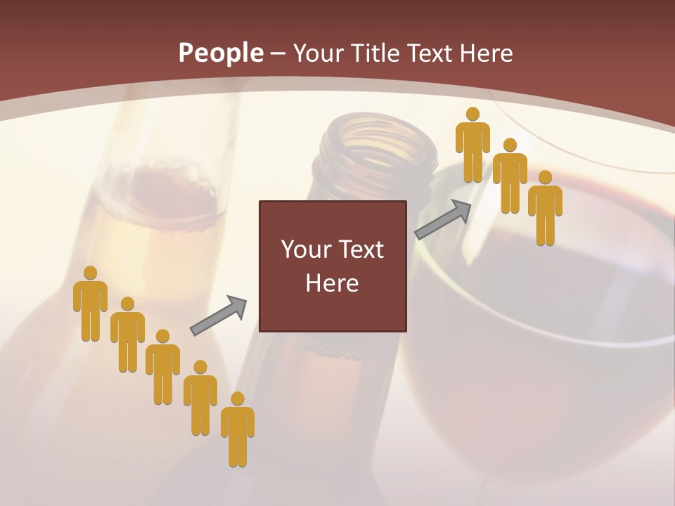 Two Bottles Of Wine And A Glass Of Wine On A Table PowerPoint Template