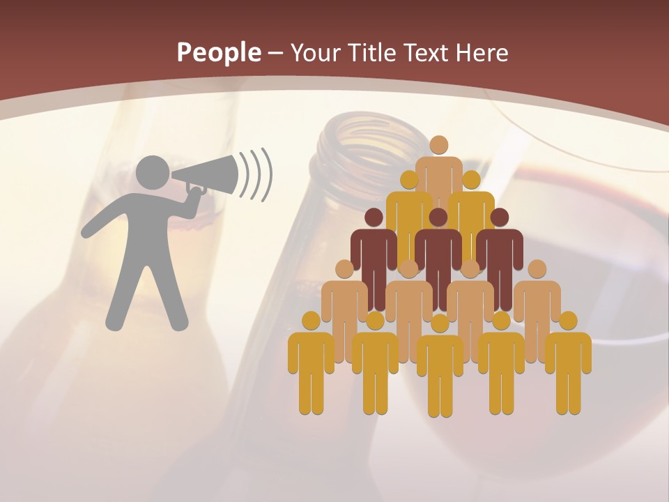 Two Bottles Of Wine And A Glass Of Wine On A Table PowerPoint Template