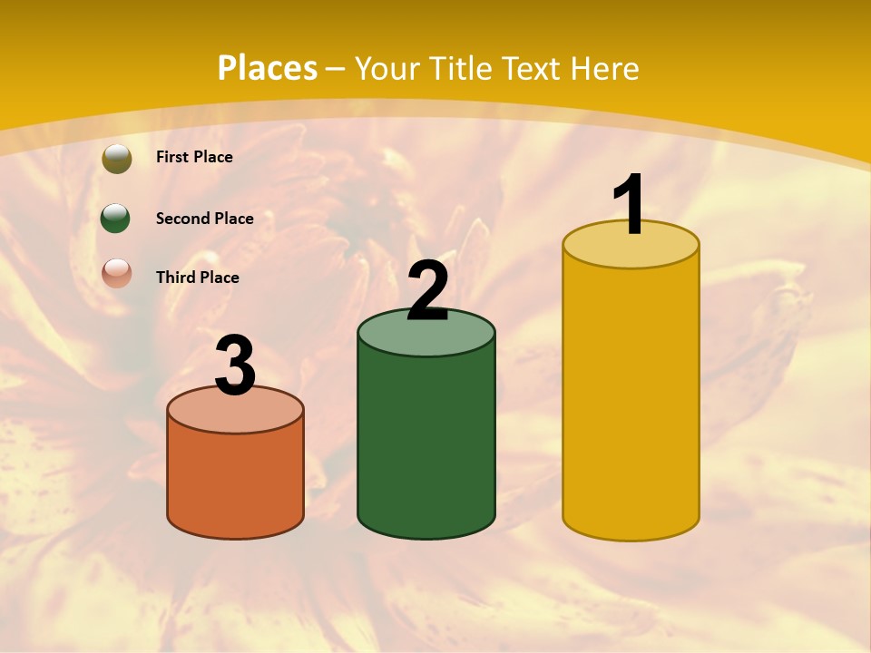 A Close Up Of A Yellow Flower On A Yellow Background PowerPoint Template