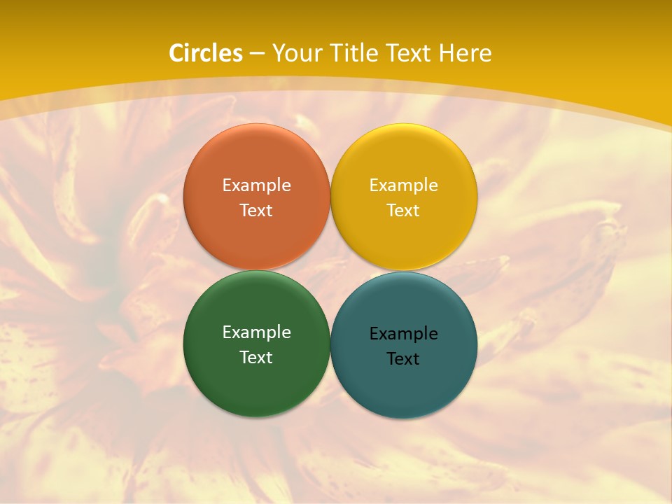 A Close Up Of A Yellow Flower On A Yellow Background PowerPoint Template