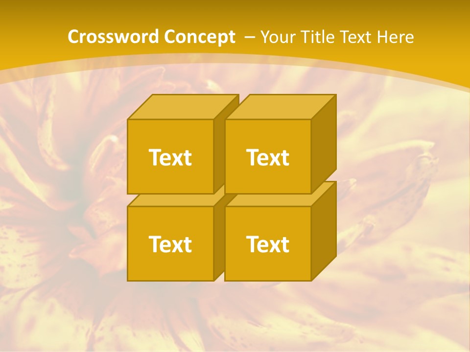 A Close Up Of A Yellow Flower On A Yellow Background PowerPoint Template