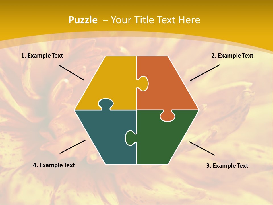 A Close Up Of A Yellow Flower On A Yellow Background PowerPoint Template