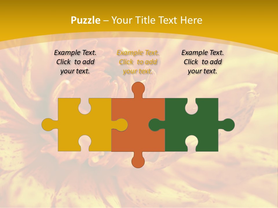 A Close Up Of A Yellow Flower On A Yellow Background PowerPoint Template