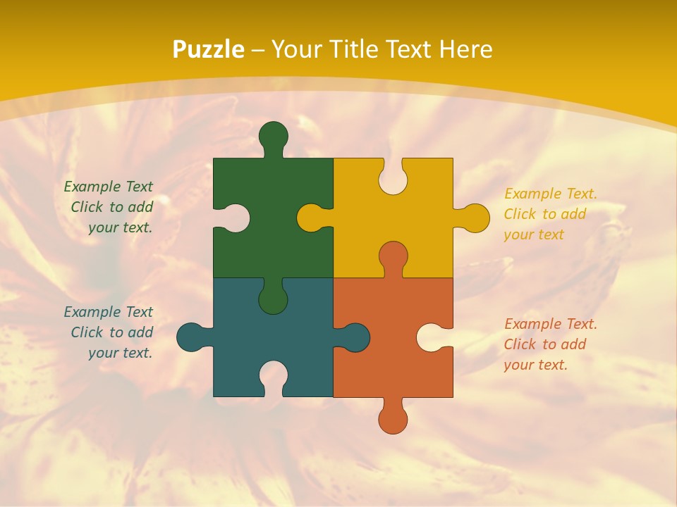 A Close Up Of A Yellow Flower On A Yellow Background PowerPoint Template