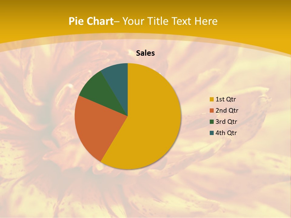 A Close Up Of A Yellow Flower On A Yellow Background PowerPoint Template