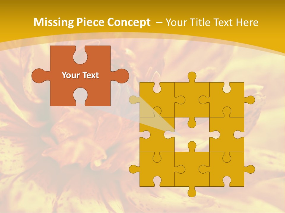 A Close Up Of A Yellow Flower On A Yellow Background PowerPoint Template