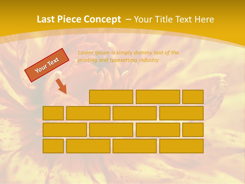 A Close Up Of A Yellow Flower On A Yellow Background PowerPoint Template