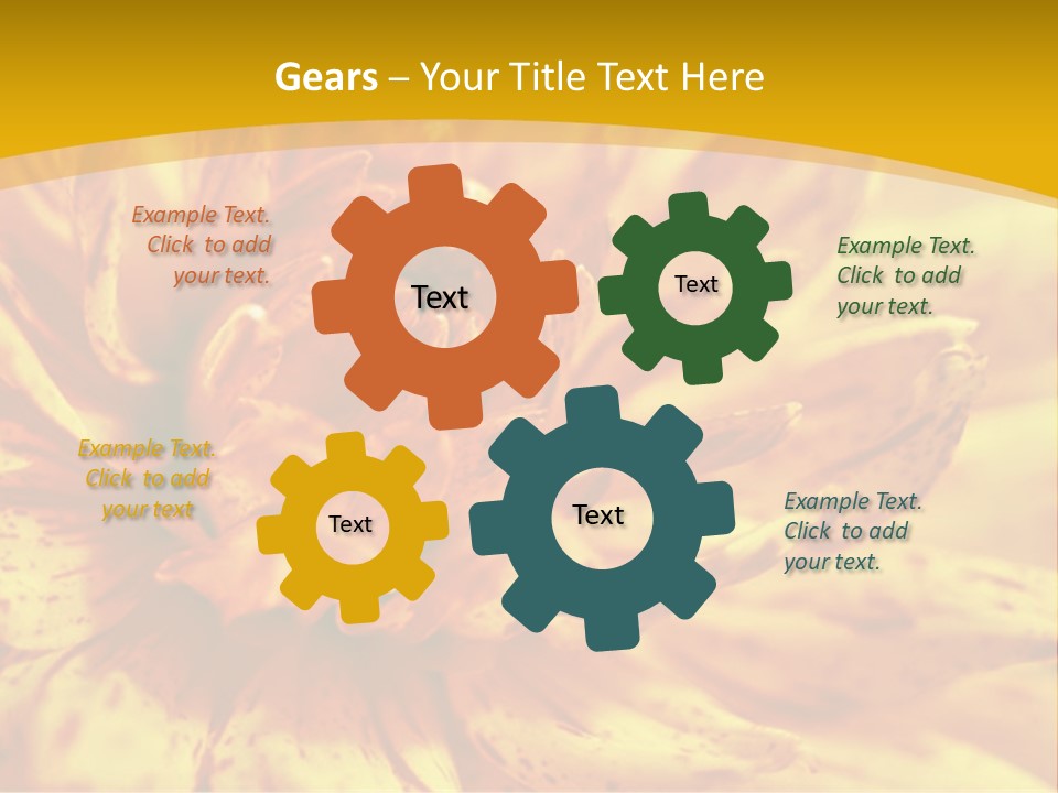 A Close Up Of A Yellow Flower On A Yellow Background PowerPoint Template