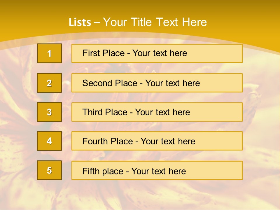 A Close Up Of A Yellow Flower On A Yellow Background PowerPoint Template