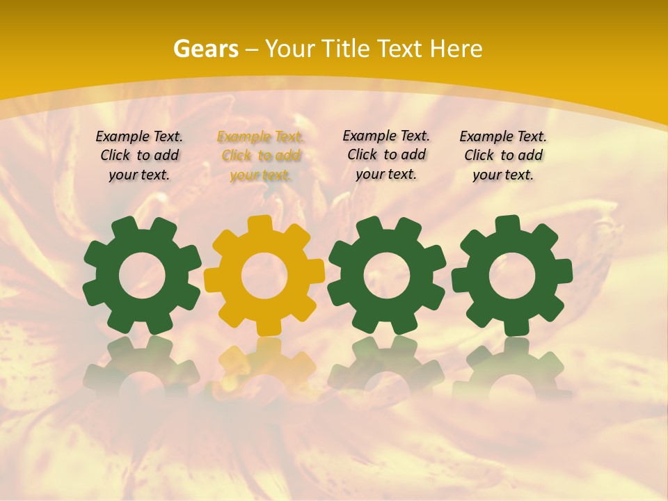 A Close Up Of A Yellow Flower On A Yellow Background PowerPoint Template