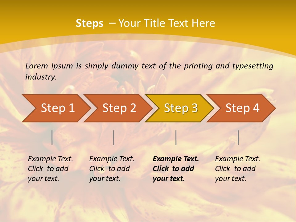 A Close Up Of A Yellow Flower On A Yellow Background PowerPoint Template