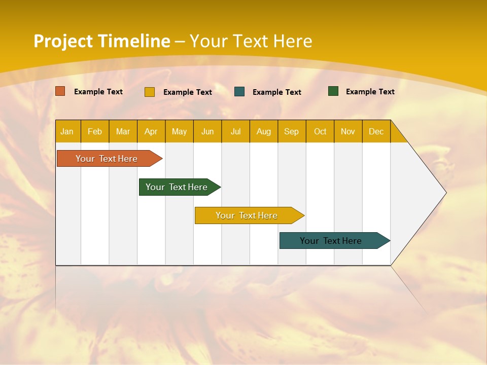 A Close Up Of A Yellow Flower On A Yellow Background PowerPoint Template