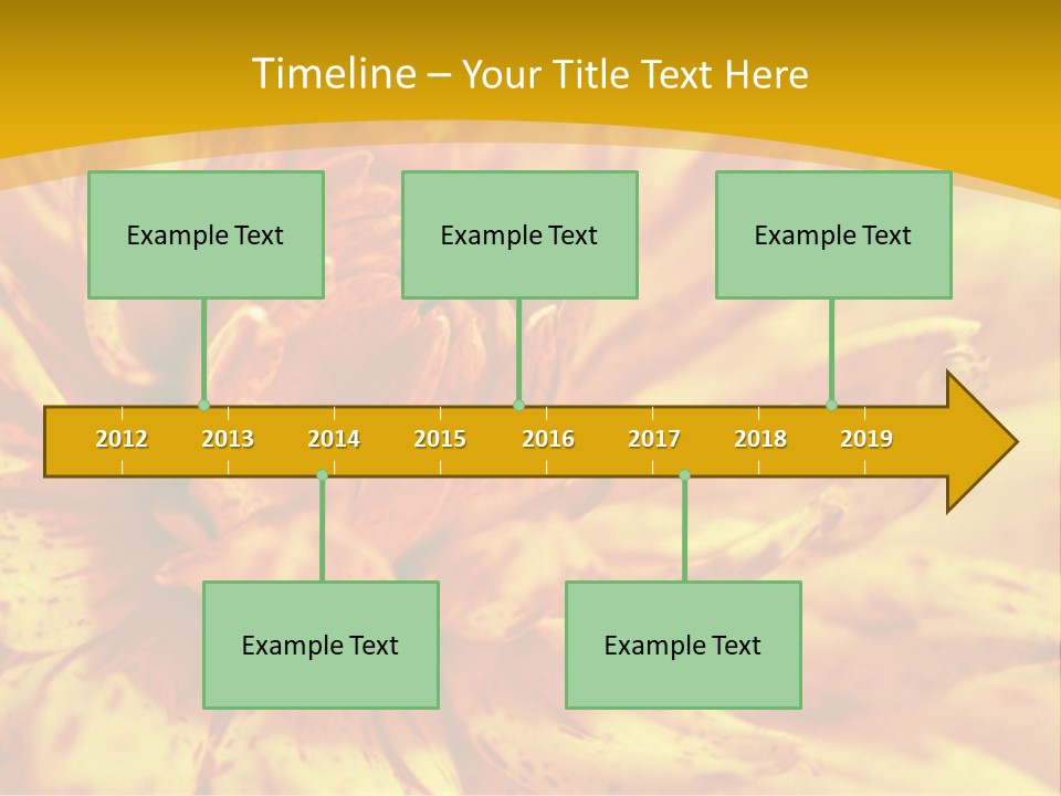 A Close Up Of A Yellow Flower On A Yellow Background PowerPoint Template