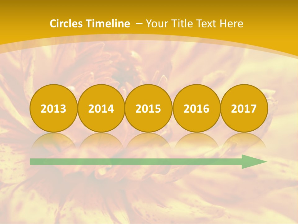 A Close Up Of A Yellow Flower On A Yellow Background PowerPoint Template