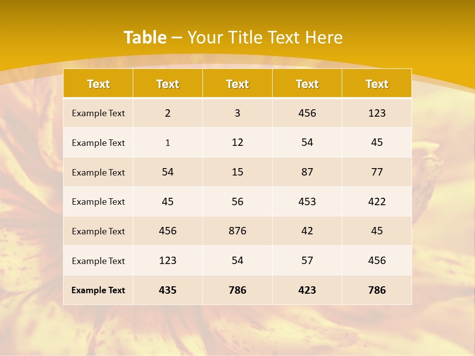 A Close Up Of A Yellow Flower On A Yellow Background PowerPoint Template