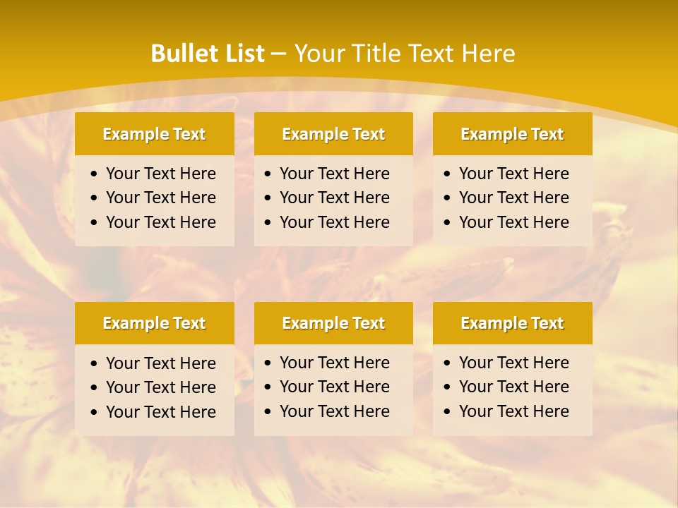 A Close Up Of A Yellow Flower On A Yellow Background PowerPoint Template